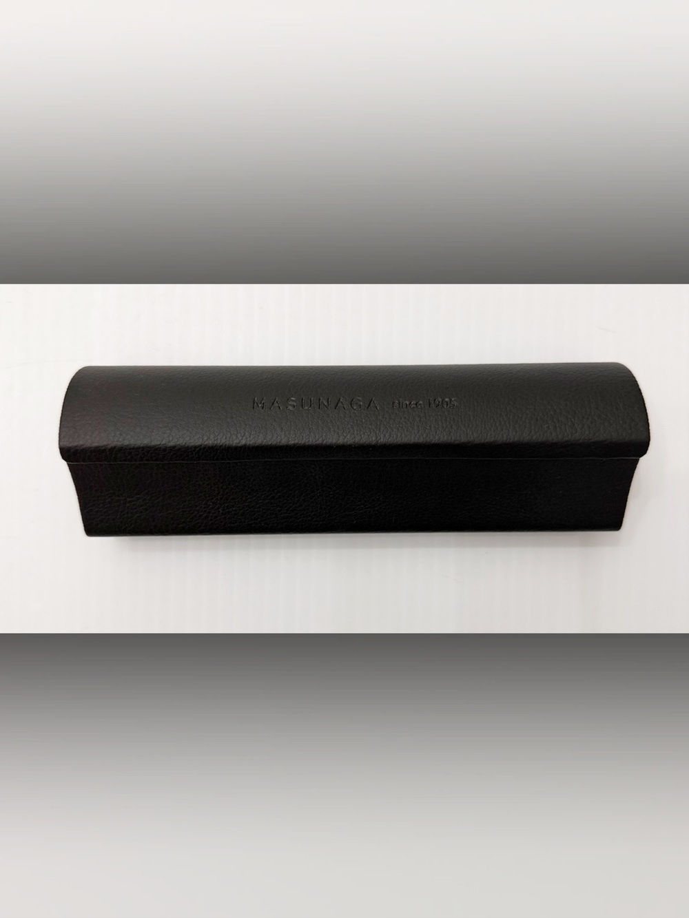 Masunaga Black Clamshell Glasses Eyewear Case